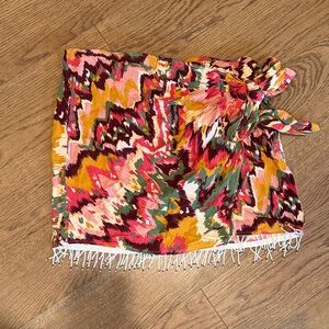 Zara Multicolor Patterned Mini Skirt